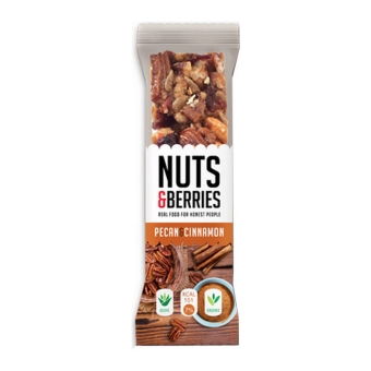 Nuts & Berries | Bar Pecan & Cinnamon Bio | 15 x 30 gram