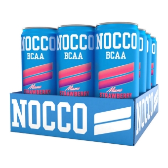 Nocco | BCAA | Miami Strawberry | Blik | 12 x 25 cl