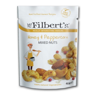 Mr Filberts | Mixed Nuts Honey&Peppercorn | 20 x 40 gram