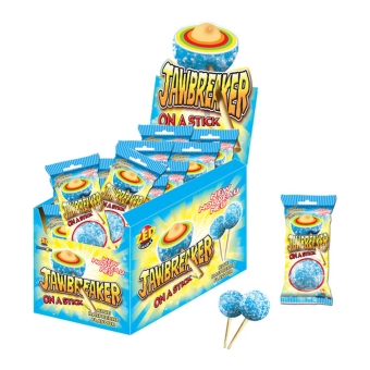 Zedcandy | Jumbo Jawbreaker | On a Stick | Blue Razz | 15 x 60 gram