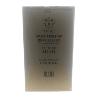 Meesterschap | Koffiebekers | Karton | 180 ml | 2500 stuks