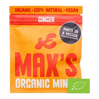 Max's Mints | Ginger Zakje Bio | 12 x 17 gram