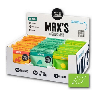 Max's Mints | Display Doos 3-Zak Varianten | 36 x 17 gram