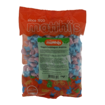 Matthijs | Veggie | Zure Bubblegum Dolfijntjes  | 1 kg