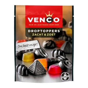 Venco | Droptoppers | Zacht & Zoet | 10 x 215 gram