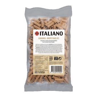 Italiano | Karamel Dropstaafjes | 800 gram