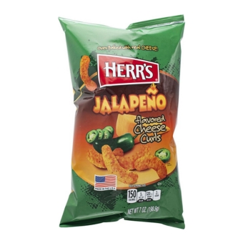 Herr's | Jalapeno Cheese Curls | 12 x 198.5 gram