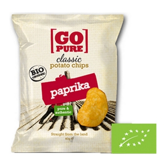 Go Pure | Classic Chips Paprika Bio | 15 x 40 gram