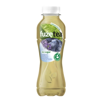 Fuze Tea | Green Blueberry Lavender Suikervrij | Pet | 6 x 0.4 liter