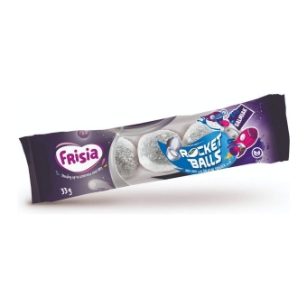 Frisia | Rocket Balls | Salmiak | 5-pack | 50 stuks