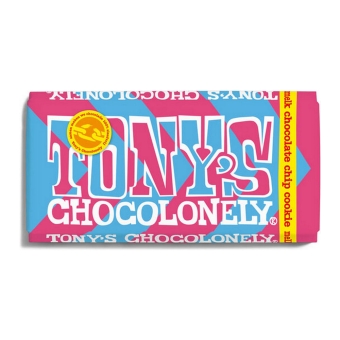 Tony's Chocolonely | Reep | Melk Chocolade Chip Cookie | 15 x 180 gram