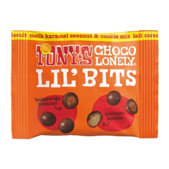 Tony's | Lil'Bits Melk Karamel Zeezout & Cookie | 15 x 40 gram