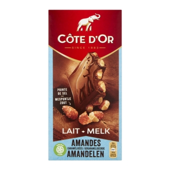 Côte d'Or | Bloc Melk Gekarameliseerde Amandel | 9 x 180 gram