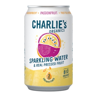 Charlie's Organics | Sparkling Water Passionfruit Bio | 12 x 33 cl