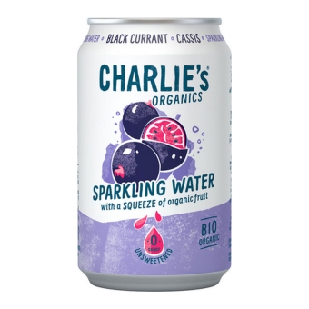 Charlie's Organics | Sparkling Cassis Bio | Blik | 12 x 33 cl