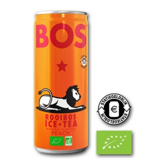 BOS | Ice Tea Peach Bio | Blik | 12 x 250 ml