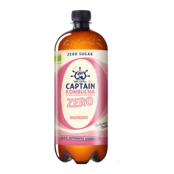 The Gutsy Captain | Kombucha Zero Raspberry | Bio | 6 x 1000 ml