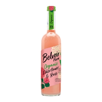 Belvoir Farm | Elderflower & Rose Cordial Bio | 6 x 500 ml