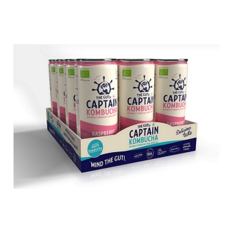 The Gutsy Captain | Kombucha Raspberry | Bio | 12 x 250 ml