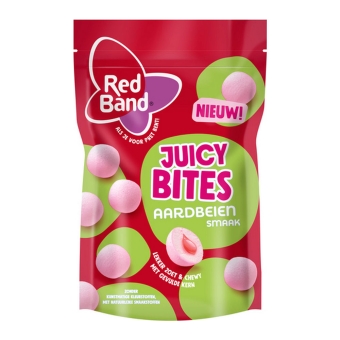 Redband | Juicy Bites Aardbeiensmaak | 8 x 145 gram