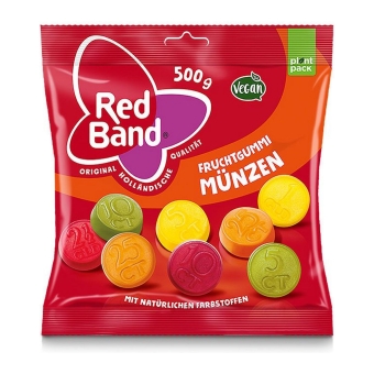 Red Band | Fruchtgummi Münzen | 12 x 500 gram