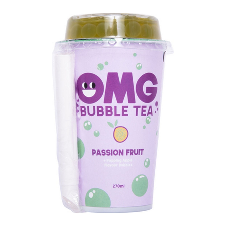 OMG | Bubble Tea Green Tea Passionfruit | 10 x 270 ml