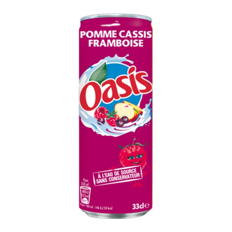 Oasis | Appel Cassis Framboos | Blik | 24 x 33 cl