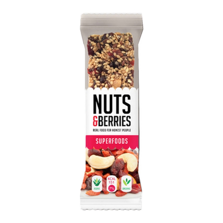 Nuts & Berries | Bar Superfoods Bio | 15 x 40 gram