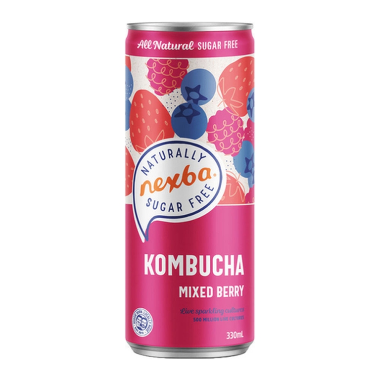 Nexba | Kombucha Mixed Berry | Blik | 12 x 33 cl