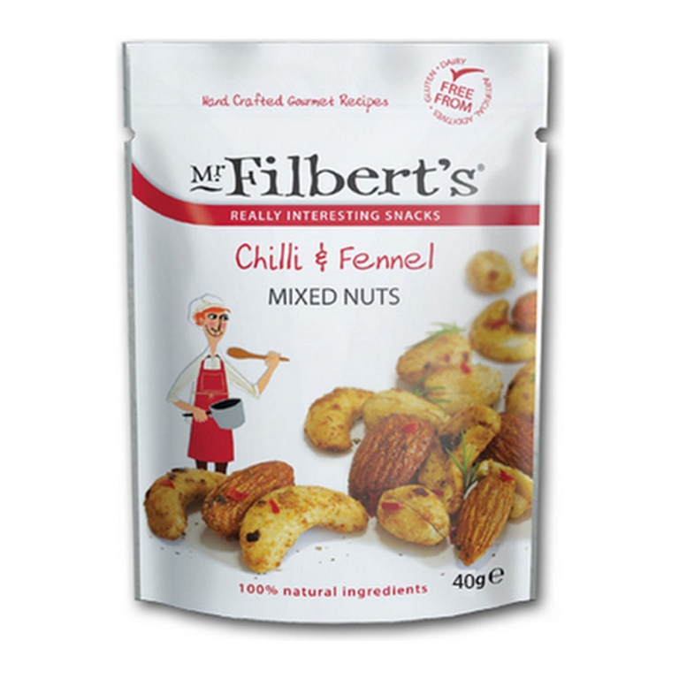 Mr Filberts | Mixed Nuts Chilli & Fennel | 20 x 40 gram