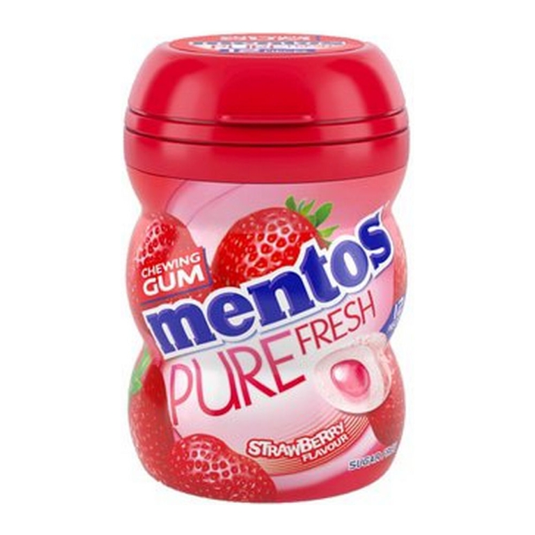 Mentos | Gum | PureFresh | Strawberry | Pot |  10 x 24 gram