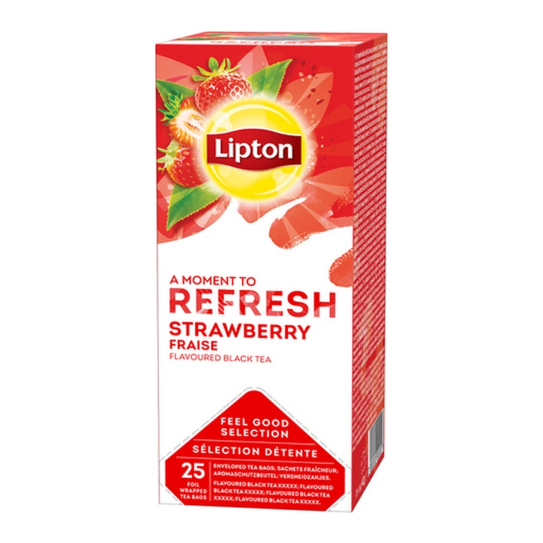 Lipton | Thee Aardbei | 6 x 25 zakjes