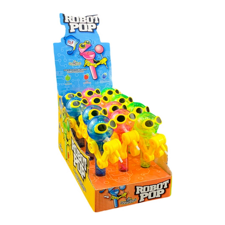 Funny Candy | Robotman Lollipop | 12 x 10 gram