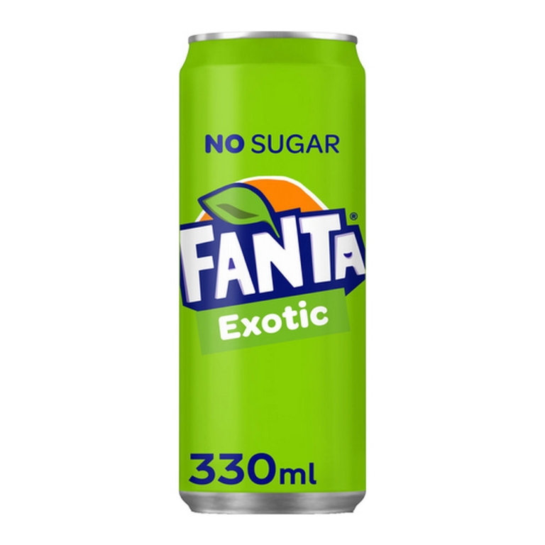 Fanta | Exotic | Zero Sugar | Sleek blik | 24 x 33 cl