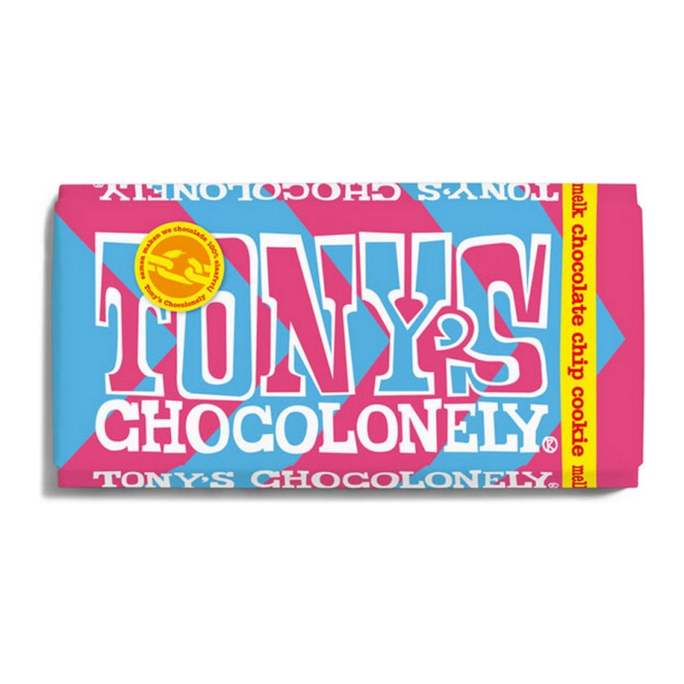 Tony's Chocolonely | Reep | Melk Chocolade Chip Cookie | 15 x 180 gram