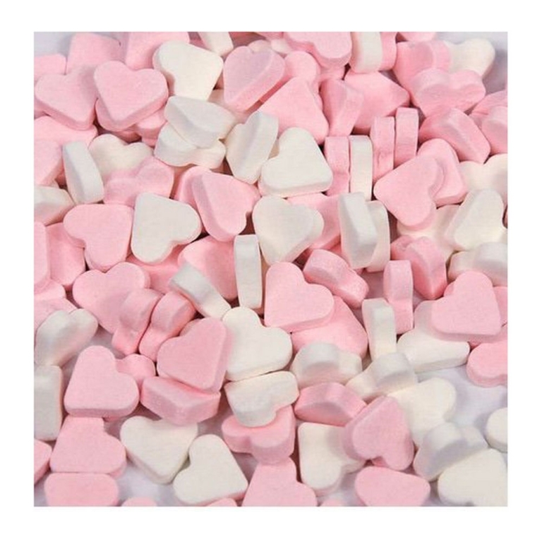 Dextrose | Vruchtenhartjes | Roze/Wit | 1 kg