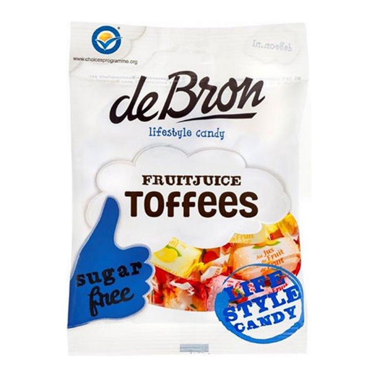 De Bron | Fruit & Juice Toffee | Suikervrij | 12 stuks