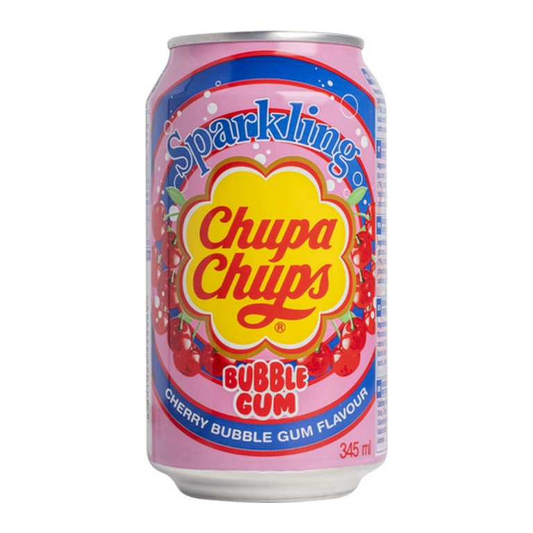 Chupa Chups | Cherry Bubblegum | Blik | 24 x 345 ml