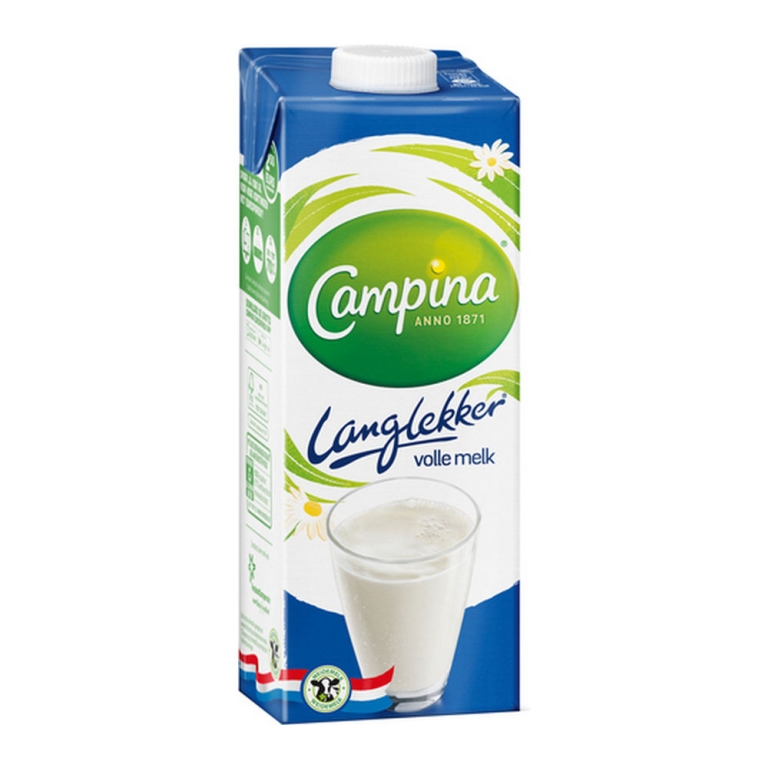 Campina Langlekker | Volle melk | Pak 12 x 1 liter