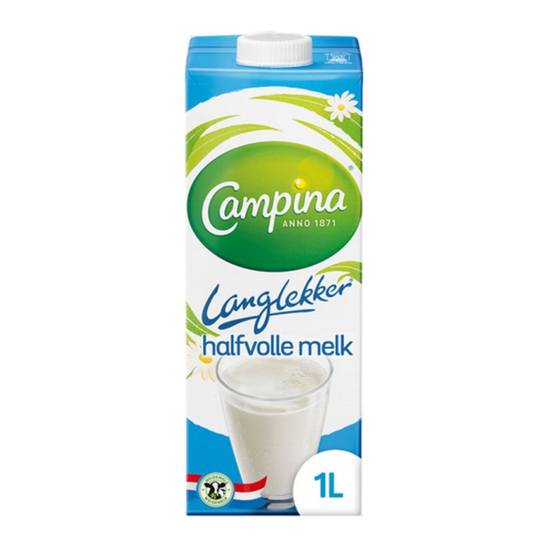 Campina Langlekker | Halfvolle melk | Pak 12 x 1 liter