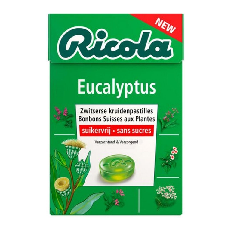 Ricola | Eucalyptus | Suikervrij | 20 x 50 gram