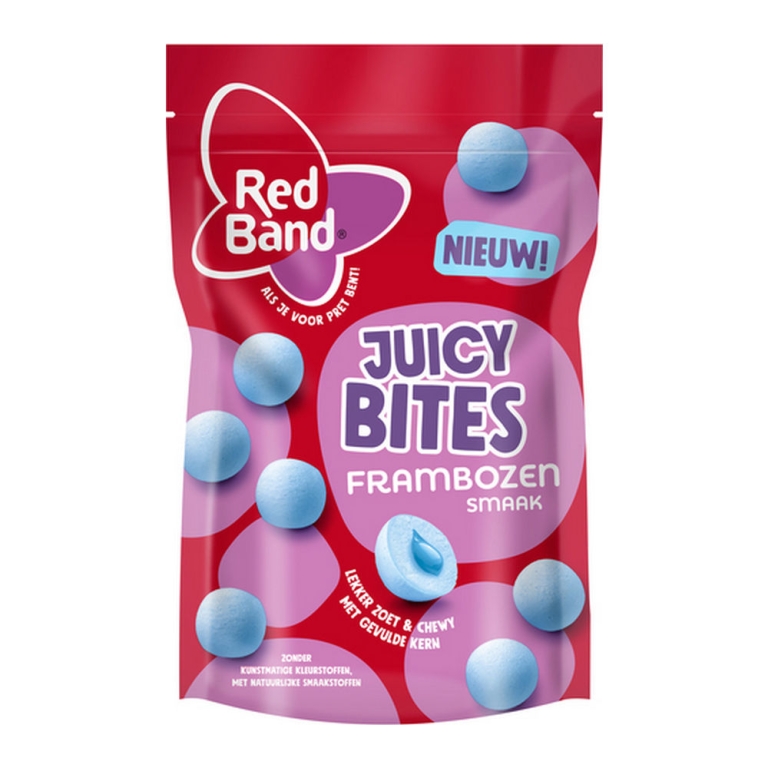 Redband | Juicy Bites Frambozensmaak | 8 x 145 gram