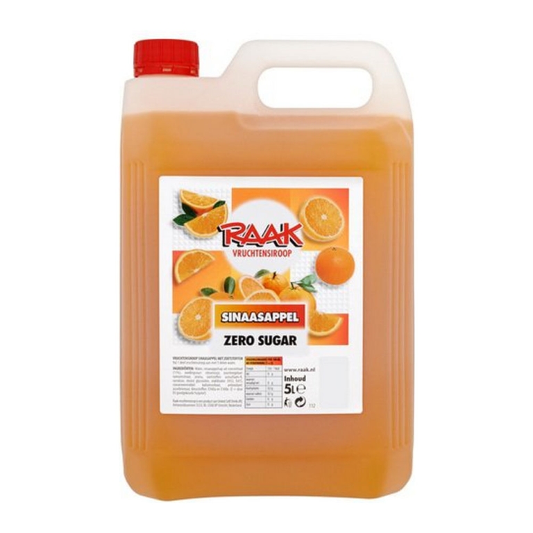 Raak | Siroop | Zero |  Sinaasappel | 5 liter