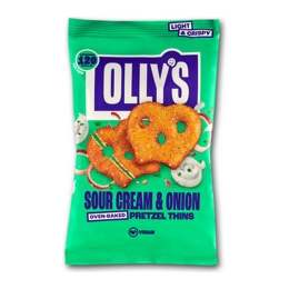 Olly's Pretzels | Sour Cream & Onion | 7 x 140 gram