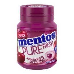 Mentos | Gum | Pure Fresh | Fresh Kers | Bottle | 6 x 30 stuks