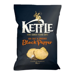 Kettle Chips | Black Pepper | 10 x 130 gram