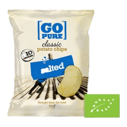 Go Pure | Classic Chips Salted | Bio | 15 x 40 gram