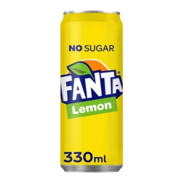 Fanta | Lemon | No Sugar | Sleek blik | 24 x 33 cl