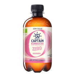 The Gutsy Captain | Kombucha Zero Raspberry | Bio | 12 x 400 ml