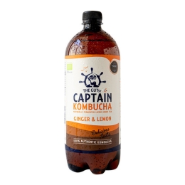 The Gutsy Captain | Kombucha Ginger Lemon | Bio | 6 x 1000 ml